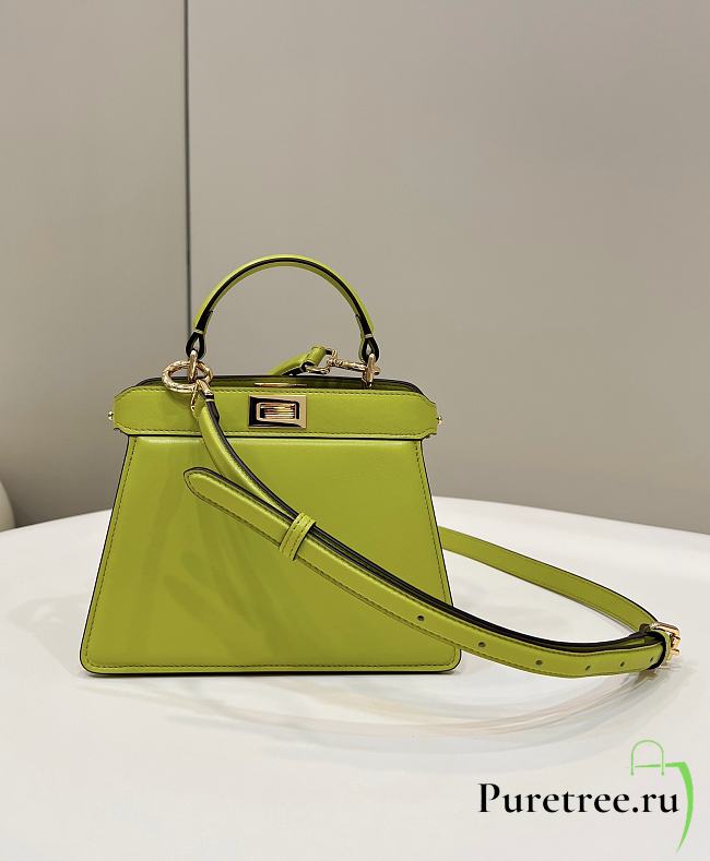 Fendi Peekaboo ISeeU Petite Acid Green Padded Nappa Leather Bag - 1