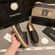 CHANEL Espadrille Shoes Black - 5