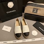 CHANEL Espadrille Shoes White Leather - 1