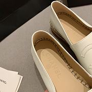 CHANEL Espadrille Shoes White Leather - 6