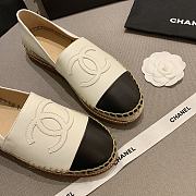 CHANEL Espadrille Shoes White Leather - 5