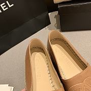 CHANEL Espadrille Shoes Brown Leather - 6