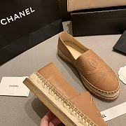 CHANEL Espadrille Shoes Brown Leather - 5
