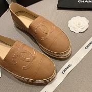 CHANEL Espadrille Shoes Brown Leather - 4