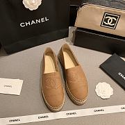 CHANEL Espadrille Shoes Brown Leather - 3