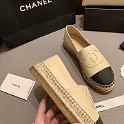 CHANEL Espadrille Shoes Beige Leather - 6