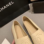 CHANEL Espadrille Shoes Beige Leather - 5