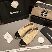 CHANEL Espadrille Shoes Beige Leather - 4
