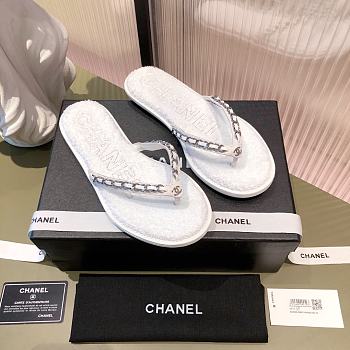 Chanel Slippers White