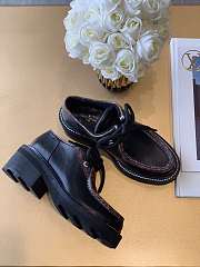 LV Beaubourg Platform Derby Black Leather Shoes - 4