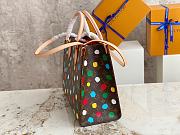 LV x YK Onthego MM Monogram Canvas With 3D Painted Dots Print - 3