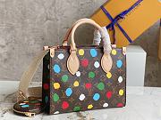 LV x YK Onthego PM Monogram Canvas With 3D Painted Dots Print - 5