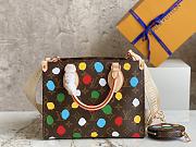 LV x YK Onthego PM Monogram Canvas With 3D Painted Dots Print - 3