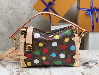 LV x YK Side Trunk Monogram Canvas With 3D Painted Dots Print