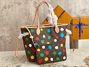 LV x YK Neverfull MM Monogram Canvas With 3D Painted Dots Print - 6