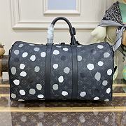 LV x YK Keepall 45 Black/Silver Monogram Eclipse M46400 size 45 x 27 x 20 cm - 2