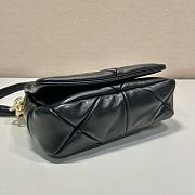 Prada System Nappa Patchwork Shoulder Bag Black 21x15x6.5 cm - 5