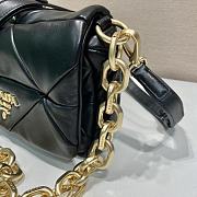 Prada System Nappa Patchwork Shoulder Bag Black 21x15x6.5 cm - 3