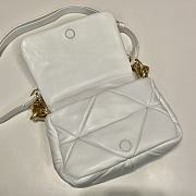 Prada System Nappa Patchwork Shoulder Bag White 21x15x6.5 cm - 6