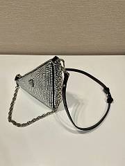 Prada Triangle Satin Mini-Bag With Crystals size 26x15x6 cm - 3