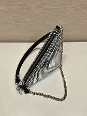 Prada Triangle Satin Mini-Bag With Crystals size 26x15x6 cm - 5
