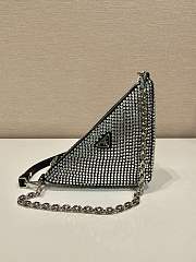 Prada Triangle Satin Mini-Bag With Crystals size 26x15x6 cm - 6