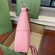 Gucci Aphrodite Small Shoulder Bag Pink Leather 731817 size 25x19x7 cm - 6