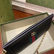 Gucci Ophidia GG Small Shoulder Bag Black Leather 503877 size 26x17.5x8 cm - 5