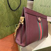 Gucci Ophidia GG Small Shoulder Bag Burgundy Leather 503877 size 26x17.5x8 cm - 4