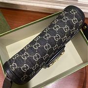 Gucci Horsebit 1955 Shoulder Bag Black/Ivory GG Supreme 602204 - 3