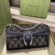 Gucci Dionysus GG Small Shoulder Bag Black/Ivory GG Supreme 499623 - 1