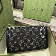 Gucci Dionysus GG Small Shoulder Bag Black/Ivory GG Supreme 499623 - 3