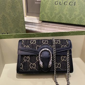 Gucci Dionysus GG Super Mini Bag Black/Ivory GG Supreme 476432 