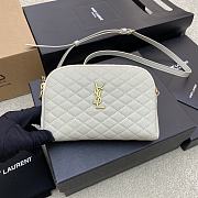 YSL Gaby Chain Pouch In Quilted White Lambskin size 13 x 9 x 3.5 cm - 1