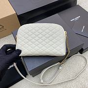 YSL Gaby Chain Pouch In Quilted White Lambskin size 13 x 9 x 3.5 cm - 2