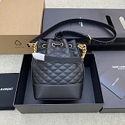 YSL Emmanuelle Small Bucket Bag In Black Quilted Lambskin size 20x14.5x12 cm - 2