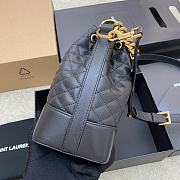 YSL Emmanuelle Small Bucket Bag In Black Quilted Lambskin size 20x14.5x12 cm - 4