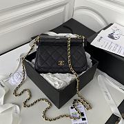 Chanel Clutch with Chain Black Caviar Leather 12x17.5x5.5 cm - 1