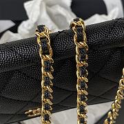 Chanel Clutch with Chain Black Caviar Leather 12x17.5x5.5 cm - 3