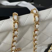 Chanel Clutch with Chain White Caviar Leather 12x17.5x5.5 cm - 3