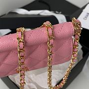 Chanel Clutch with Chain Pink Caviar Leather 12x17.5x5.5 cm - 4