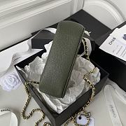 Chanel Clutch with Chain Khaki Green Caviar Leather 12x17.5x5.5 cm - 6