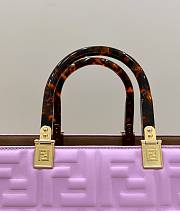 Fendi Sunshine Medium Purple Leather Shopper size 37x13.5x32 cm - 6