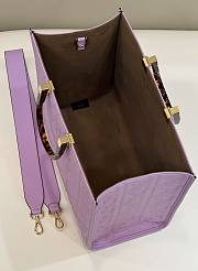 Fendi Sunshine Medium Purple Leather Shopper size 37x13.5x32 cm - 3