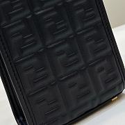 Fendi Mini Sunshine Shopper Black Leather Bag size 13x5x17 cm - 6