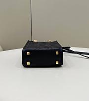 Fendi Mini Sunshine Shopper Black Leather Bag size 13x5x17 cm - 5
