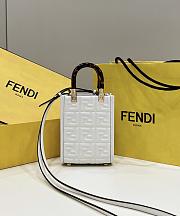 Fendi Mini Sunshine Shopper White Leather Bag size 13x5x17 cm - 1