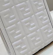 Fendi Mini Sunshine Shopper White Leather Bag size 13x5x17 cm - 4