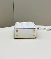 Fendi Mini Sunshine Shopper White Leather Bag size 13x5x17 cm - 2