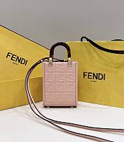 Fendi Mini Sunshine Shopper Pink Leather Bag size 13x5x17 cm - 1